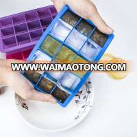 15 Cavities Personalized Food Grade Silicone Mini Ice Cube Freezer Tray