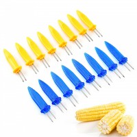 Hot sale BBQ tools corn cob holder & corn fork with plastic handle